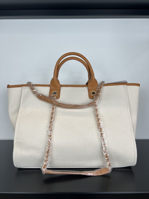 Shopper Rue Madam Beige con fiori applicati - immagine 2