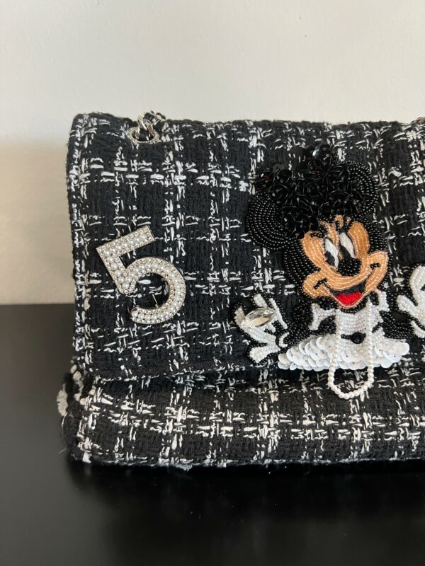 Borsa  Minime Paris  Medium  Bianca e Nera "Minnie" - immagine 11