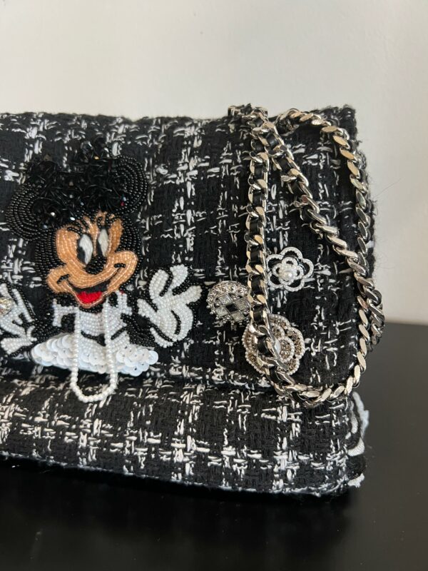 Borsa  Minime Paris  Medium  Bianca e Nera "Minnie" - immagine 7